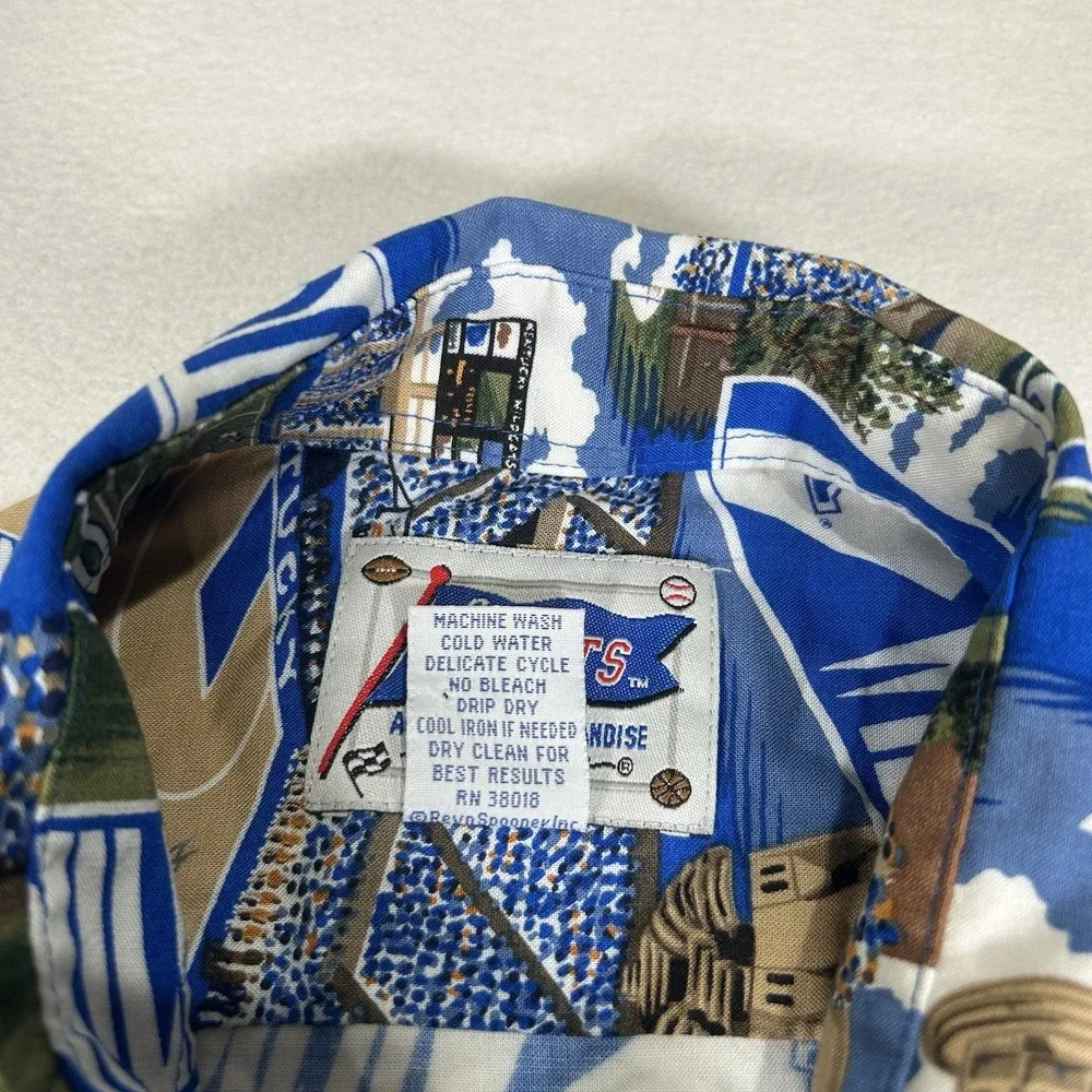 Reyn Spooner Sports Kentucky Wildcats Shirt Mens Large Blue Button‎ Up Hawaiian